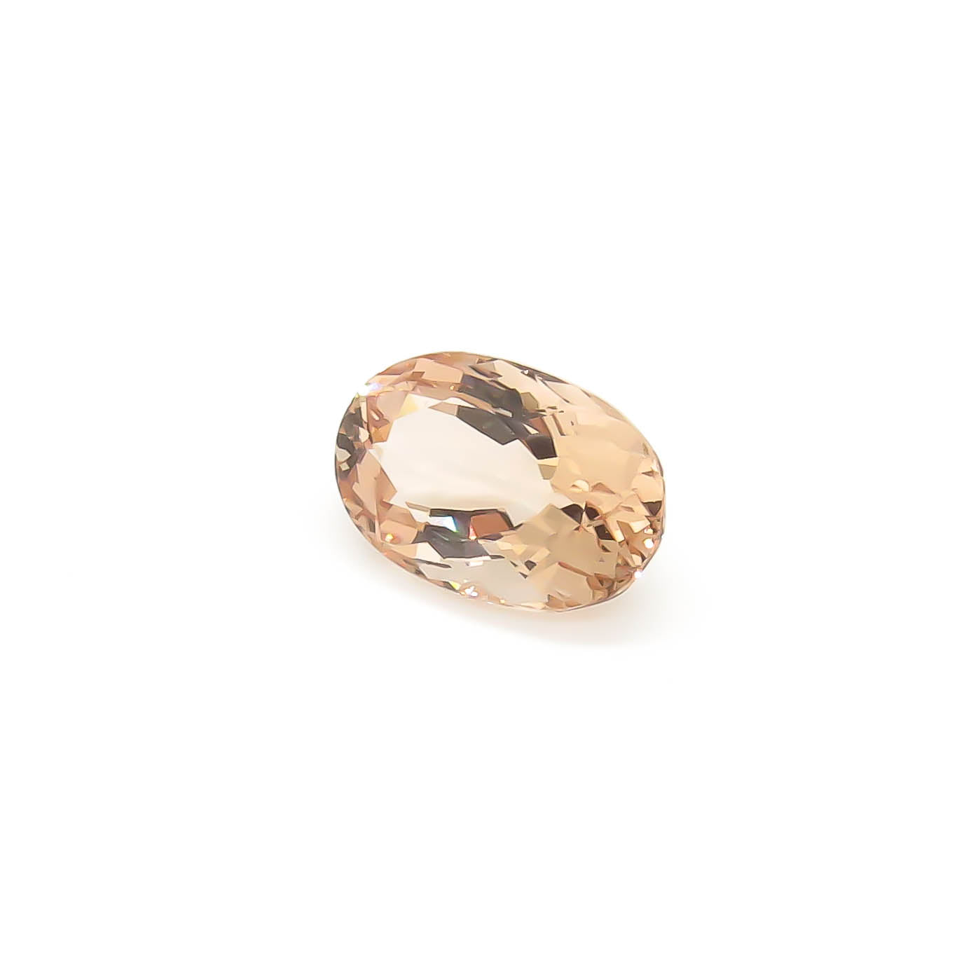 5.24 ct CERTIFIED Oval Faceted Peach Coloured African Morganite