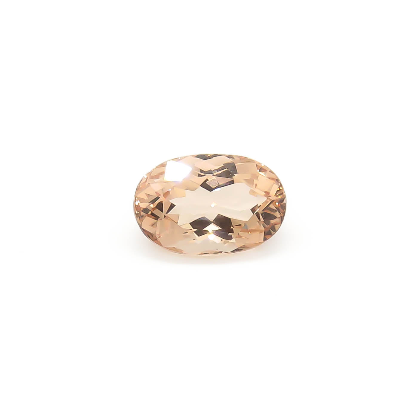 5.24 ct CERTIFIED Oval Faceted Peach Coloured African Morganite