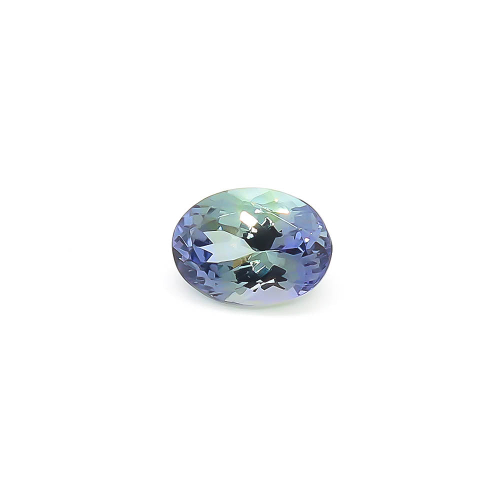 2.65 ct Oval Faceted Purple- Green Peacock Tanzanite