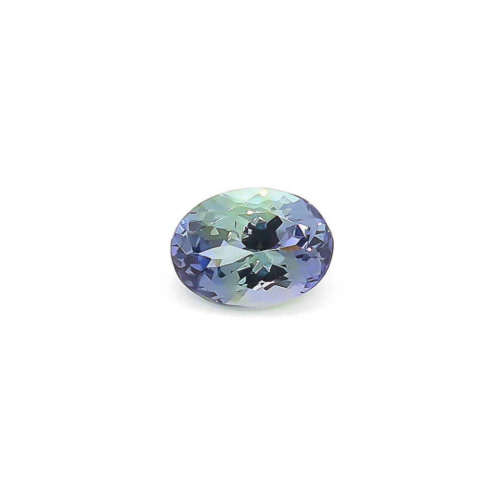 2.65 ct Oval Faceted Purple- Green Peacock Tanzanite