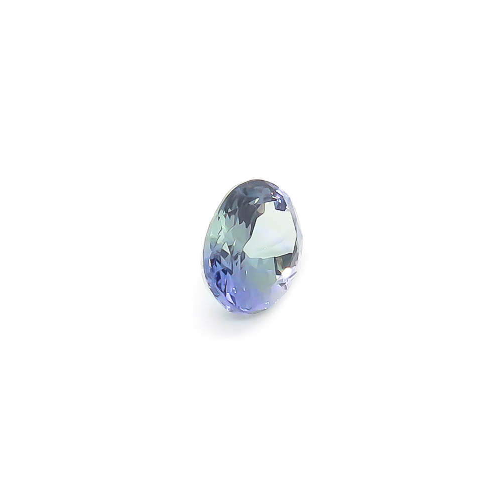 2.65 ct Oval Faceted Purple- Green Peacock Tanzanite