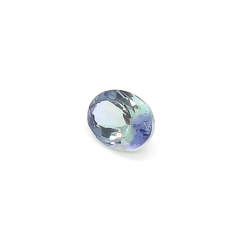 2.65 ct Oval Faceted Purple- Green Peacock Tanzanite