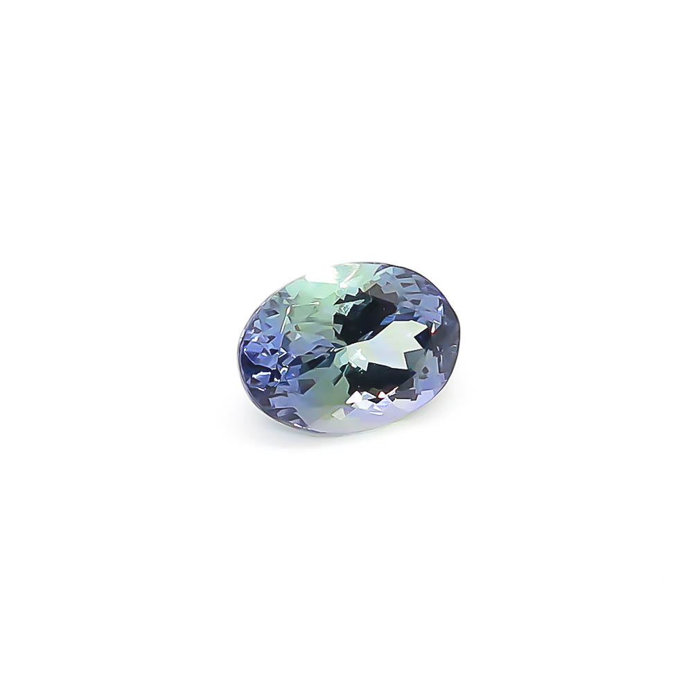 2.65 ct Oval Faceted Purple- Green Peacock Tanzanite