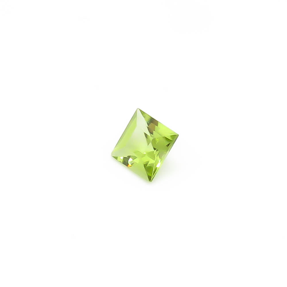 0.671 ct (5mm) Square Faceted Locally Sourced Peridot