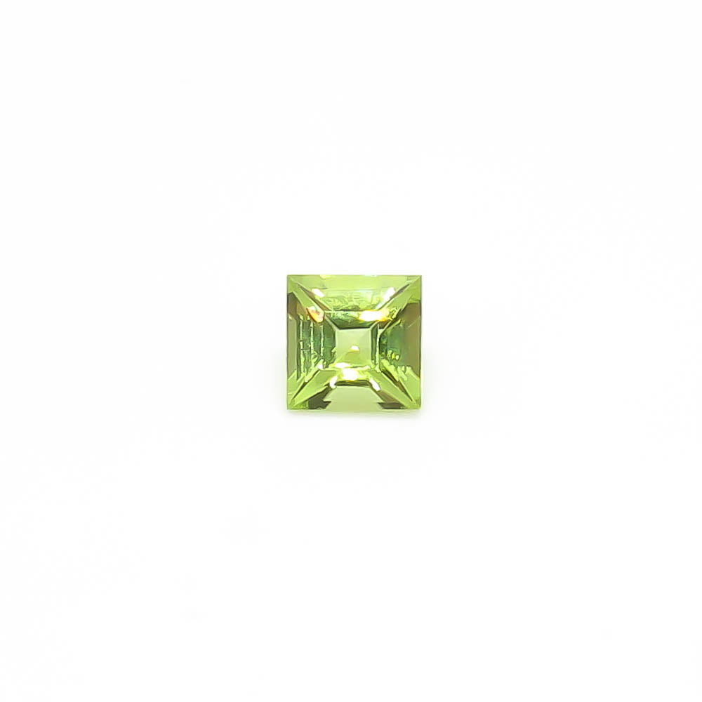 0.671 ct (5mm) Square Faceted Locally Sourced Peridot