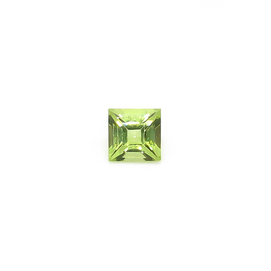 0.671 ct (5mm) Square Faceted Locally Sourced Peridot